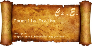 Csurilla Etelka névjegykártya